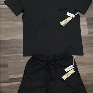 Essentials Black Logo Tee